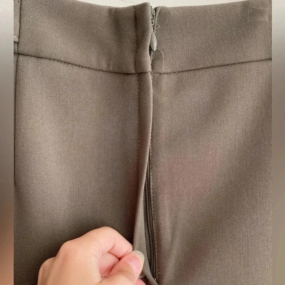 H&M Olive Green A-Line Skirt with Gold Buttons, Skirt for Work, Size 10 - Picture 13 of 16